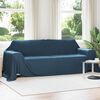 vidaXL Coperte da Pile 6 pcs Blu navy 350 x 270 cm Panno