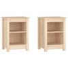 vidaXL Comodini 2 pz Grigi 40x35x55 cm in Legno Massello di Pino
