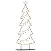 vidaXL Albero di Natale in metallo con supporto Nero 150 cm Acciaio