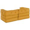 vidaXL Divano modulare 2 pcs Giallo 140 x 70 x 56 cm Tessuto