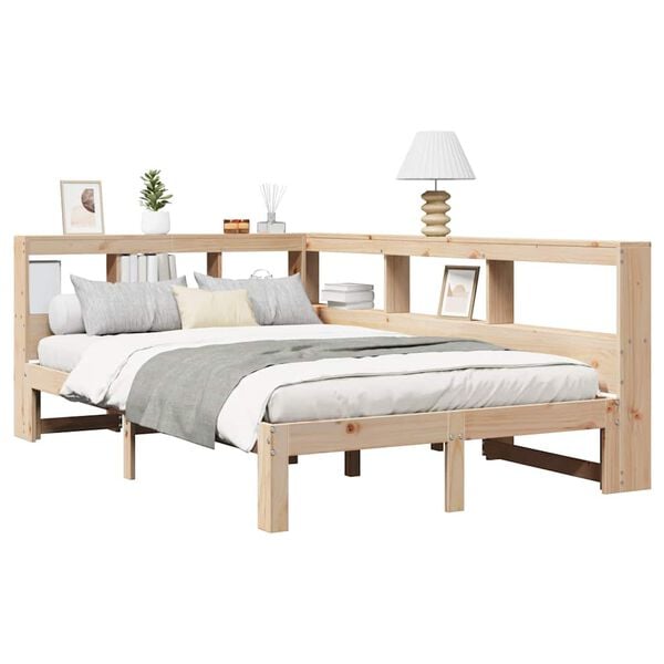 vidaXL Letto Libreria senza Materasso 135x190 cm in Legno di Pino