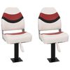 vidaXL Set Sedile da Barca Pieghevole 4 pz con Schienale Alto