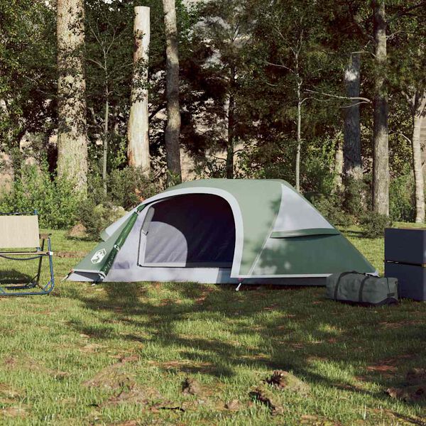 vidaXL Tenda da Campeggio a Cupola per 1 Persona Verde Impermeabile