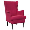 vidaXL Poltrona Rosso Vino Velluto