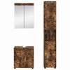 vidaXL Set di mobili per il bagno TULUM Rovere fum&eacute; Legno multistrato