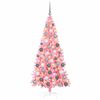 vidaXL Albero di Natale con 300 LED con supporto Rosa 180 cm PVC