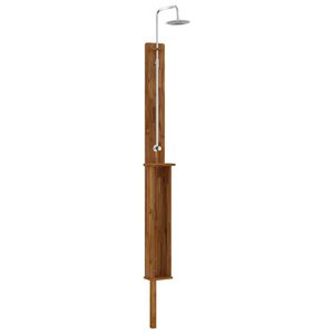 vidaXL Doccia da esterno 257 cm Naturale