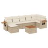 vidaXL Set Divano da Giardino 8 pz con Cuscini Beige in Polyrattan