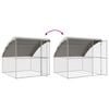 vidaXL Gabbia per polli 3 pcs Argento 600 x 200 x 198,5 cm