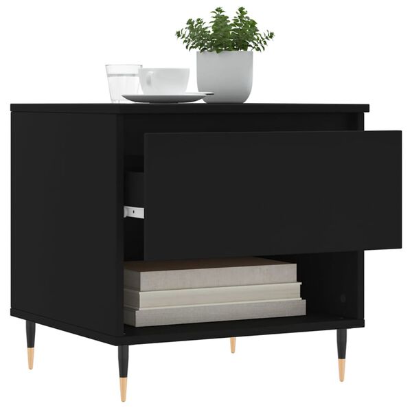 vidaXL Tavolino da Salotto Nero 50x46x50 cm in Legno Multistrato