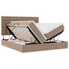 vidaXL Letto con contenitore e LED Cappuccino 200 x 200 cm