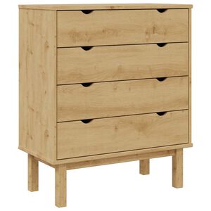 vidaXL Cassettiera OTTA 76,5x39,5x90 cm in Legno Massello di Pino