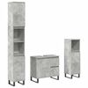 vidaXL Set Mobili da Bagno 3 pz Grigio Cemento in Legno Multistrato
