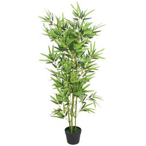 vidaXL Bamb&ugrave; Artificiale con Vaso 120 cm Verde