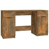 vidaXL Scrivania con Mobile Laterale Rovere Fumo in Legno Multistrato