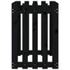 vidaXL Fioriera Giardino a Recinzione Nera 100x50x70cm Massello Pino