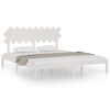 vidaXL Giroletto Bianco 180x200 cm Super King in Legno Massello