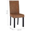 vidaXL Sedie da Pranzo 4 pz Marroni in Tessuto