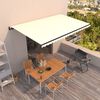 vidaXL Tenda da Sole Retrattile Automatica 500x300 cm Crema