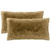 vidaXL Cuscino con cuscino HEERLEN 2 pz Grigio Chiaro Fleece PV