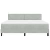 vidaXL Letto a Sorgente LED Grigio chiaro 180 x 200 cm Velluto