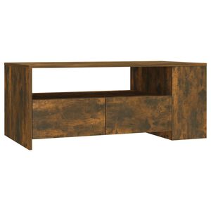 vidaXL Tavolino da Salotto Rovere Fumo 102x55x42 cm Legno Multistrato