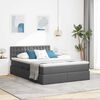 vidaXL Letto con contenitore e materasso Grigio scuro 140 x 200 cm