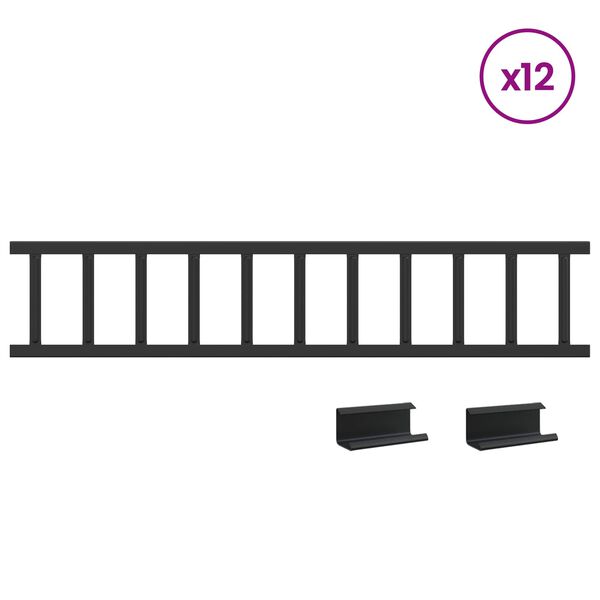 vidaXL Guardia per neve sul tetto 1200 x 2,5 x 20 cm Acciaio