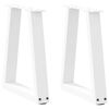 vidaXL Gambe per Tavolino da Caff&egrave; a Forma di V 2 pz Bianche 28x(42-43,3) cm Acciaio