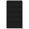 vidaXL Cassettiera Rovere Nero 60x36x103 cm in Legno Multistrato