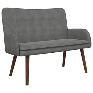 vidaXL Divano a 2 Posti Grigio Scuro 115 x 61 x 87 cm Velluto