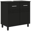 vidaXL Mobiletto da bagno Nero 60 x 35 x 60 cm Legno ingegnerizzato