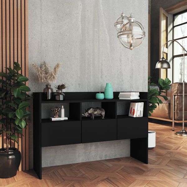 vidaXL Credenza Nera 105x30x70 cm in Legno Multistrato