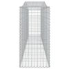 vidaXL Cesti Gabbioni ad Arco 3 pz 400x50x100/120 cm Ferro Zincato