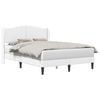 vidaXL Struttura del letto con testiera Bianco 140 x 190 cm Similpelle