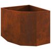 vidaXL Vaso d'angolo Ruggine 60 x 60 x 50 cm acciaio corten
