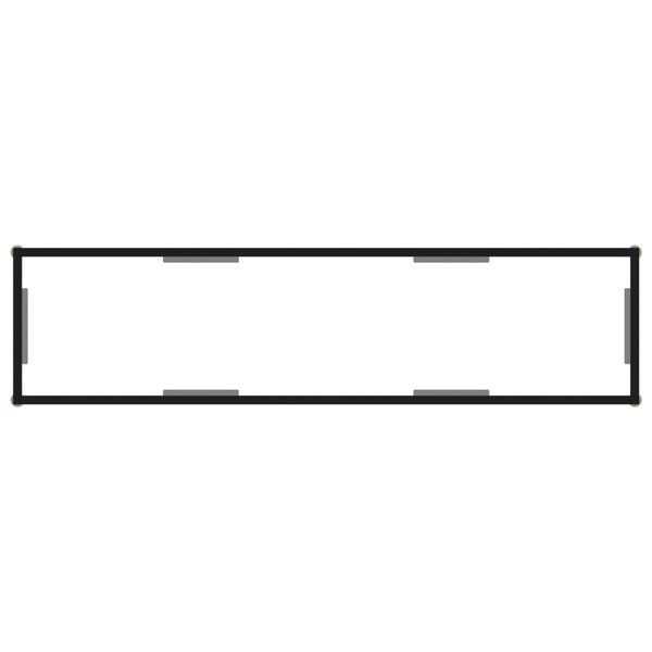 vidaXL Tavolo Consolle Trasparente 140x35x75 cm in Vetro Temperato