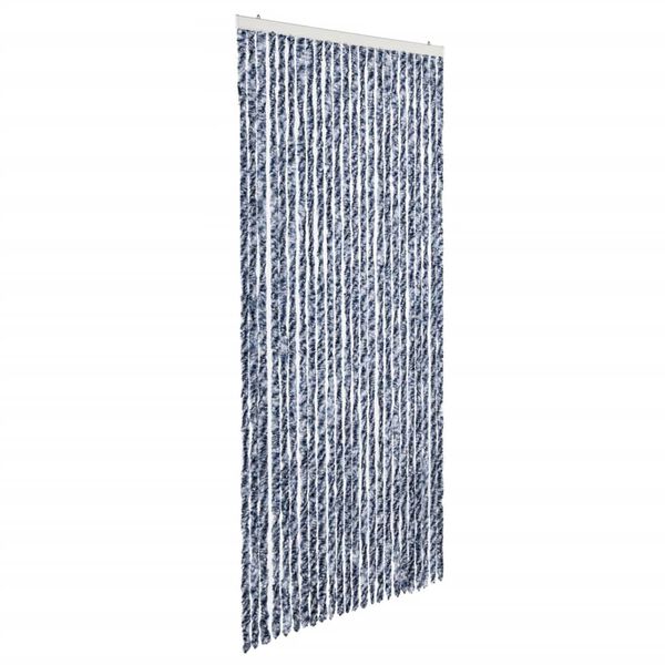 vidaXL Zanzariera Blu Bianco e Argento 100x220 cm Ciniglia