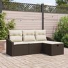 vidaXL Set di divani con cuscino 4 pcs polyrattan
