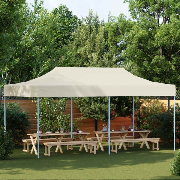 vidaXL Tenda Party Crema 291 x 580 x 315 cm Tessuto Oxford