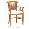 vidaXL Set da Pranzo da Giardino 9 pz con Cuscini in Legno di Teak