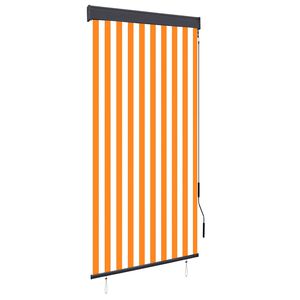vidaXL Tenda a Rullo per Esterni 100x250 cm Bianca e Arancione