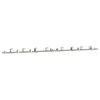 vidaXL Kit Binari Porta Scorrevole 366 cm Acciaio Inossidabile Argento