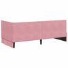 vidaXL Cornice del letto ad angolo Rosa 90 cm x 190 cm Velluto