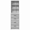 vidaXL Credenza Grigio sonoma 40 x 41 x 135 cm Legno multistrato