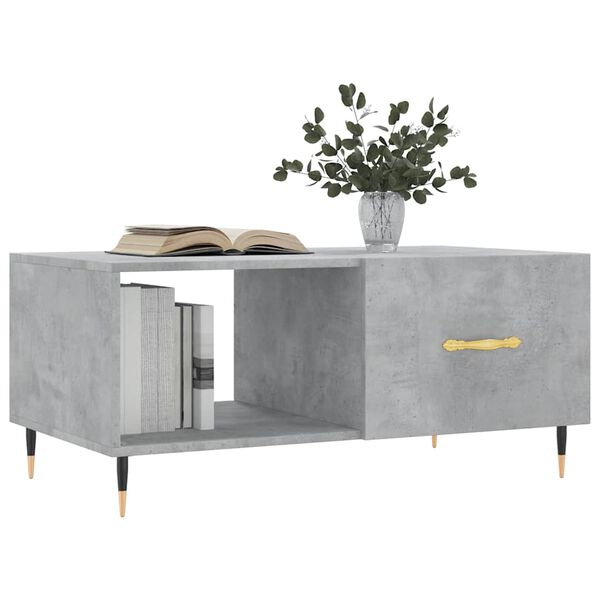 vidaXL Tavolino da Salotto Grigio Cemento 90x50x40cm Legno Multistrato