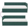 vidaXL Struttura Letto Angolare con Materasso 2 pcs Verde Velluto