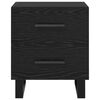 vidaXL Armadio da Notte 2 pcs Rovere Nero 40 x 35 x 47,5 cm