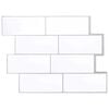 vidaXL Adesivi Decorativi 10 pcs Bianco e Grigio 29,4 x 21,4 x 0,8 cm