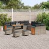vidaXL Set Divano da Giardino con cuscino 14 pcs Grigio